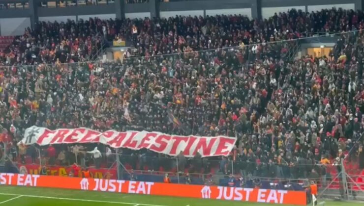 Galatasaray taraftarından Filistin’e dayanak mesajı!