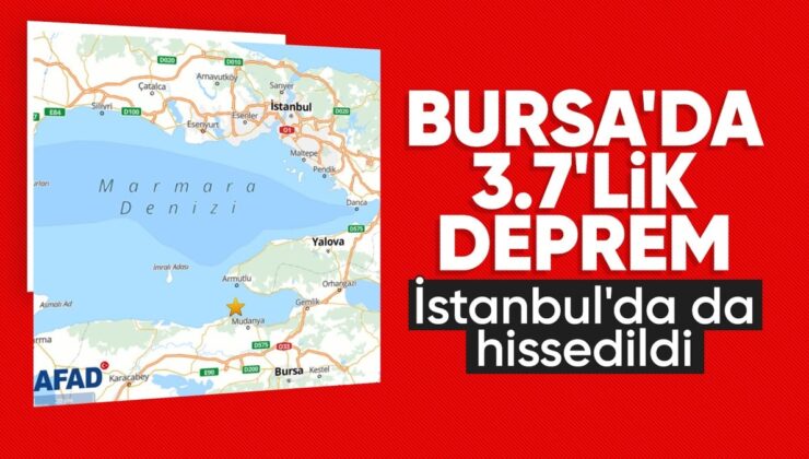 Marmara Denizi’nde 3.7 büyüklüğünde sarsıntı