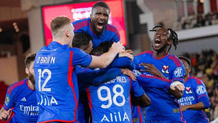 Monaco’yu deviren Olympique Lyon düşme sınırından çıktı