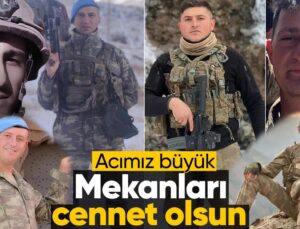 Türkiye’nin 6 vilayetine şehit ateşi düştü