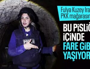 Fulya Öztürk, Kuzey Irak’ta ele geçirilen PKK mağarasını görüntüledi