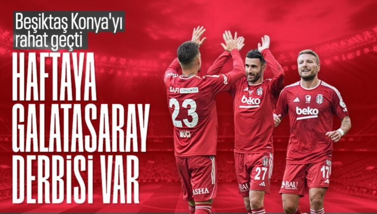 Beşiktaş, Konyaspor’u 2 golle mağlup etti