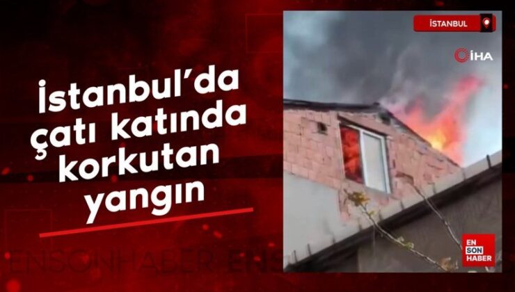İstanbul’da çatı katında korkutan yangın