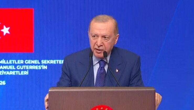 Cumhurbaşkanı Erdoğan, Guterres ile ortak basın toplantısı düzenliyor