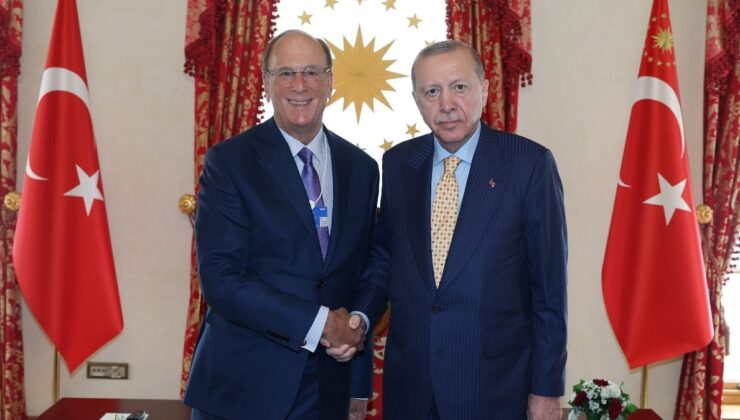 Cumhurbaşkanı Erdoğan, WEF ve BlackRock’ın Başkanı Fink’i kabul etti
