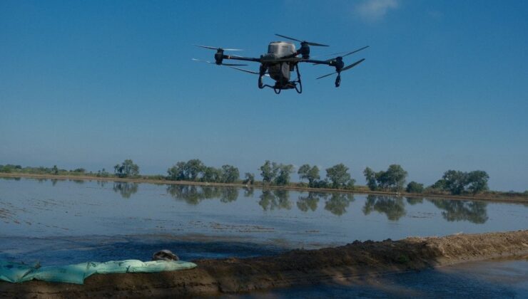 Karacabey Ovası’nda drone ile ekim